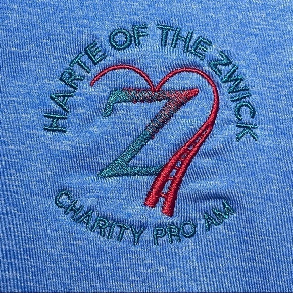 FJ Foot Joy Men’s XL Short Sleeve Blue Stretch Polo Golf Shirt Charity Pro Am - Picture 8 of 8